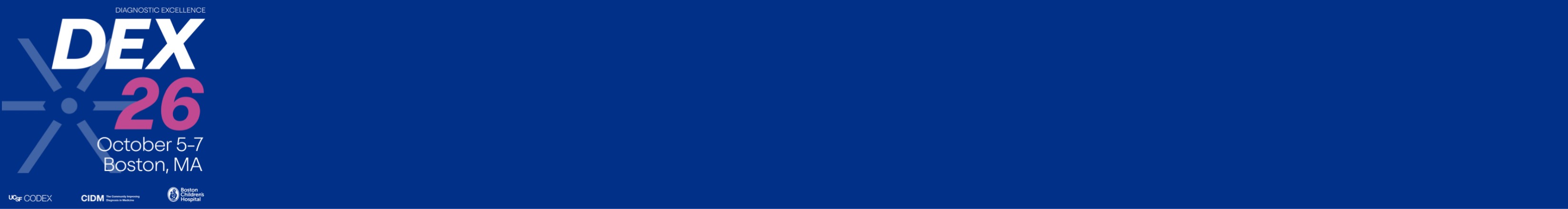 Diagnostic Excellence 2026 (DEX26) Banner